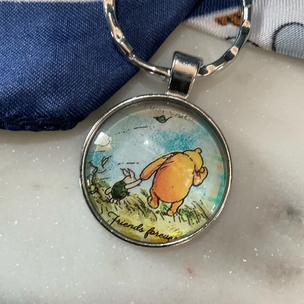 “Friends Forever” Silver Keychain Purse Charm